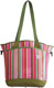 Pink stripe sling tote diaper bag.